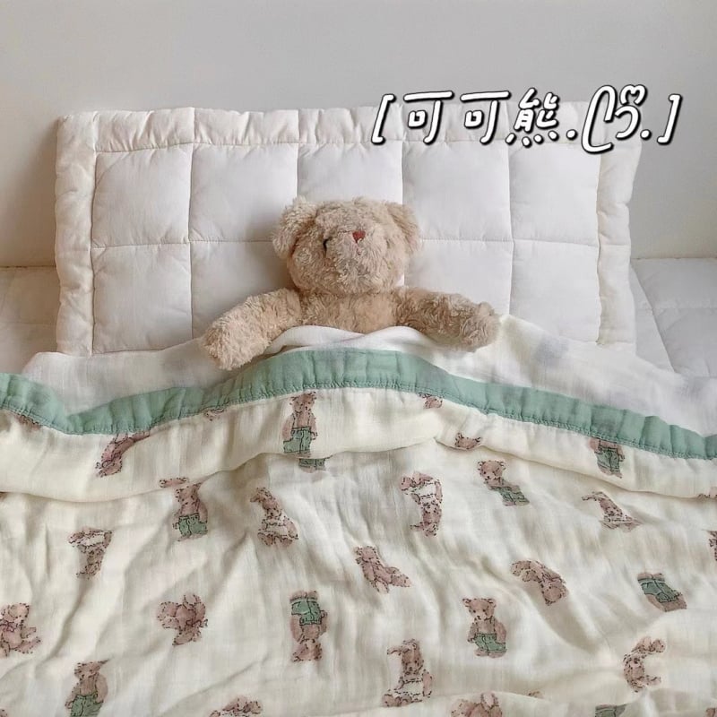 Bērnu segu no bambusa šķiedras, četrslāņu gāze ar multfilmas motīvu, svara zem 300 g, visām sezonām