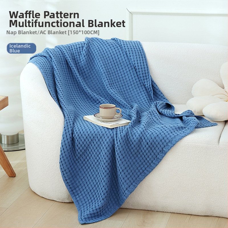 Medvilninis rankšluosčio pledas, 300–499 g, keturi sezonai universalus, šiuolaikinis minimalistinis stilius