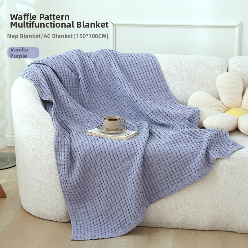 Medvilninis rankšluosčio pledas, 300–499 g, keturi sezonai universalus, šiuolaikinis minimalistinis stilius