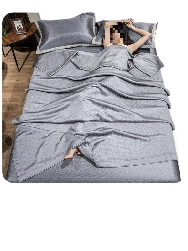 Chladiđena deka od vlakana bambusa s Ice Silk tkaninom – lagani ljetni prekrivač, bijela, 150x200-220 cm