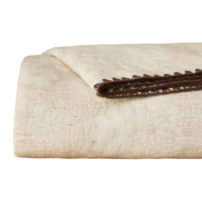 Памучно-ленено одеяло за диван и офис, четирисезонно, едноцветно, леко тегло под 500 г