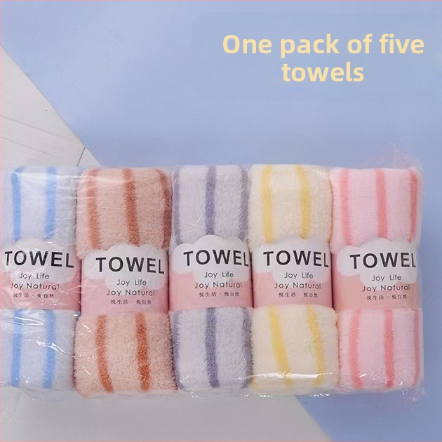 Viis korallfliisi käterätiku komplekt näole ja kätele — imav, kiuduvaba, kiiresti kuivavad, 70 g