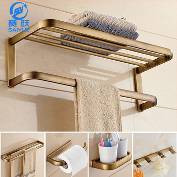 Dvieļu plaukts ar režģa grozu, antīka pārklājums, Eiropas stils, vien-slāņu/dvslāņu, Saiyue