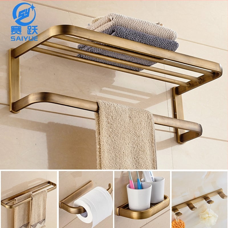 Dvieļu plaukts ar režģa grozu, antīka pārklājums, Eiropas stils, vien-slāņu/dvslāņu, Saiyue