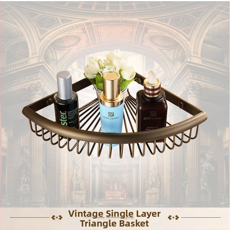 Dvieļu plaukts ar režģa grozu, antīka pārklājums, Eiropas stils, vien-slāņu/dvslāņu, Saiyue