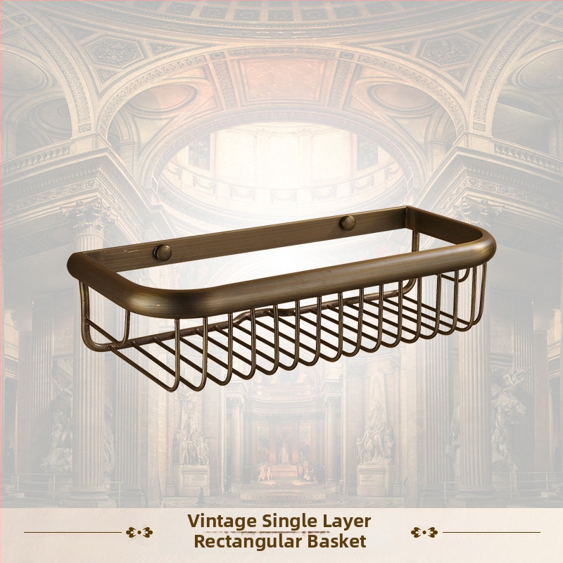 Dvieļu plaukts ar režģa grozu, antīka pārklājums, Eiropas stils, vien-slāņu/dvslāņu, Saiyue