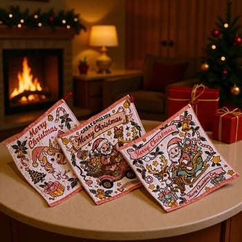 Ruutne köögirätik 100% puuvillast, neljakihiline marli, 32 niidi lõng, Jacquard kudum, imendumine 5–10 s, koos karabiiniga