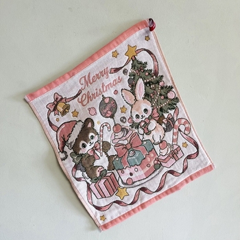 Ruutne köögirätik 100% puuvillast, neljakihiline marli, 32 niidi lõng, Jacquard kudum, imendumine 5–10 s, koos karabiiniga