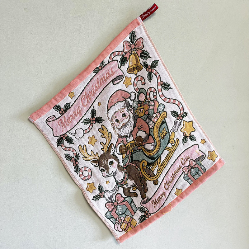 Ruutne köögirätik 100% puuvillast, neljakihiline marli, 32 niidi lõng, Jacquard kudum, imendumine 5–10 s, koos karabiiniga