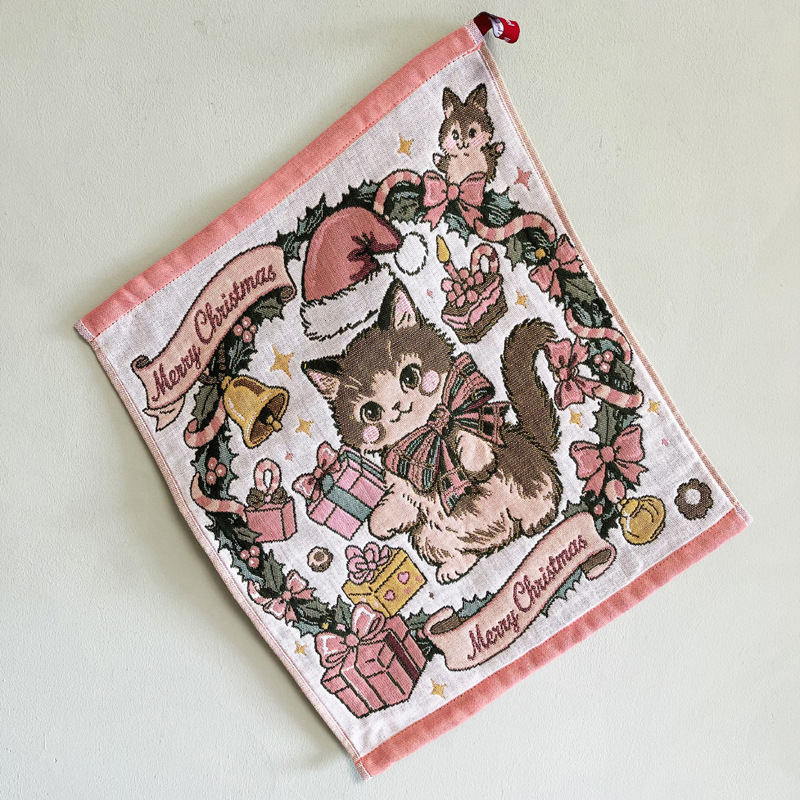 Ruutne köögirätik 100% puuvillast, neljakihiline marli, 32 niidi lõng, Jacquard kudum, imendumine 5–10 s, koos karabiiniga