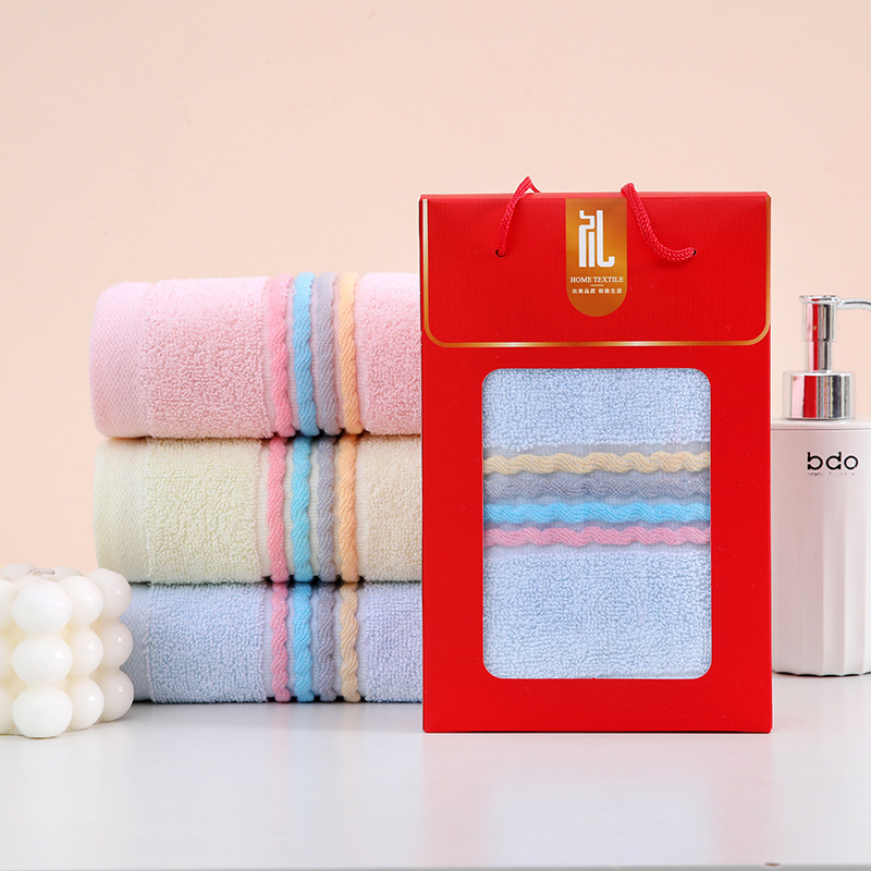 Ručnici od 100% pamuka u darovnoj kutiji, set 32 komada, prilagođeni logotip, šivanje i jacquard