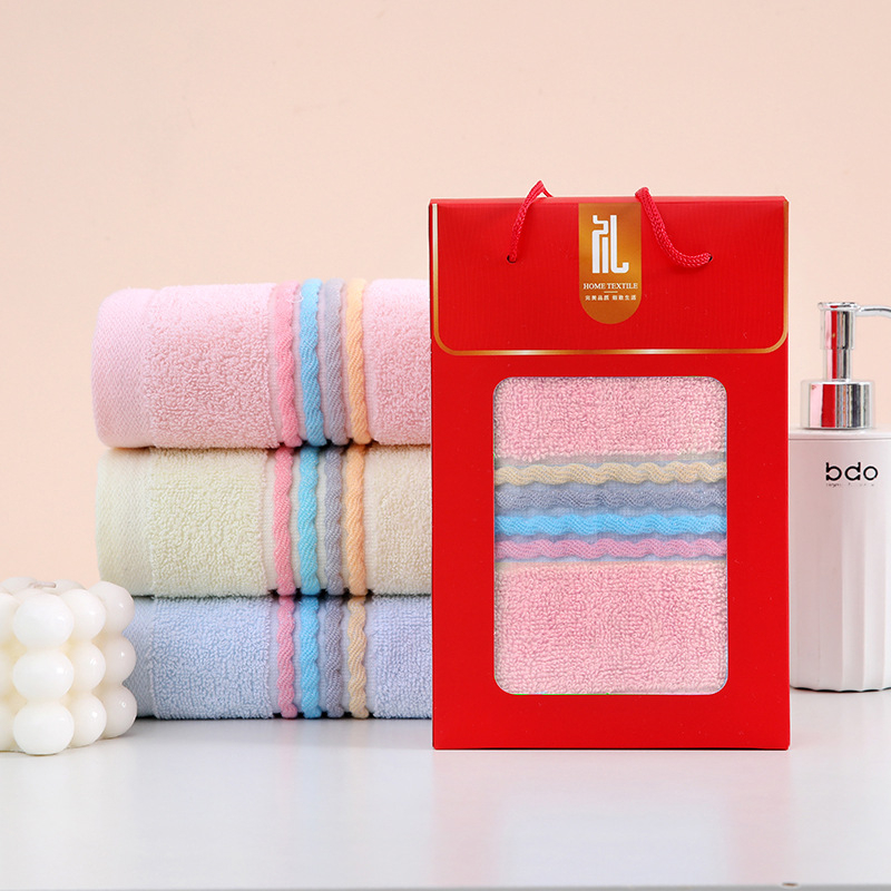 Ručnici od 100% pamuka u darovnoj kutiji, set 32 komada, prilagođeni logotip, šivanje i jacquard