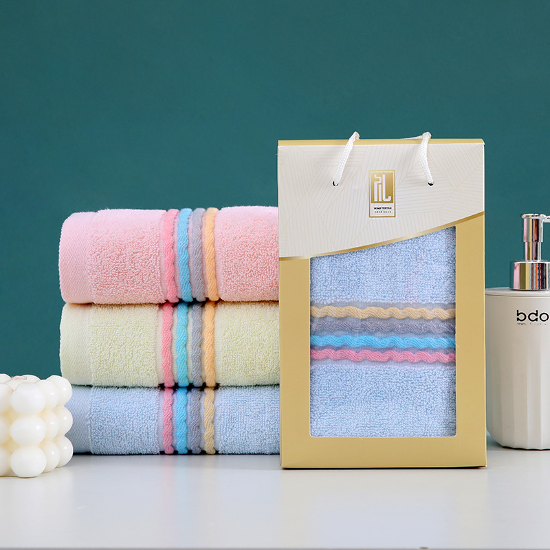 Ručnici od 100% pamuka u darovnoj kutiji, set 32 komada, prilagođeni logotip, šivanje i jacquard
