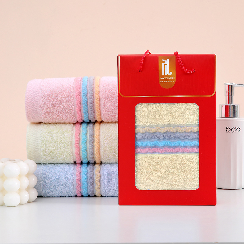 Ručnici od 100% pamuka u darovnoj kutiji, set 32 komada, prilagođeni logotip, šivanje i jacquard
