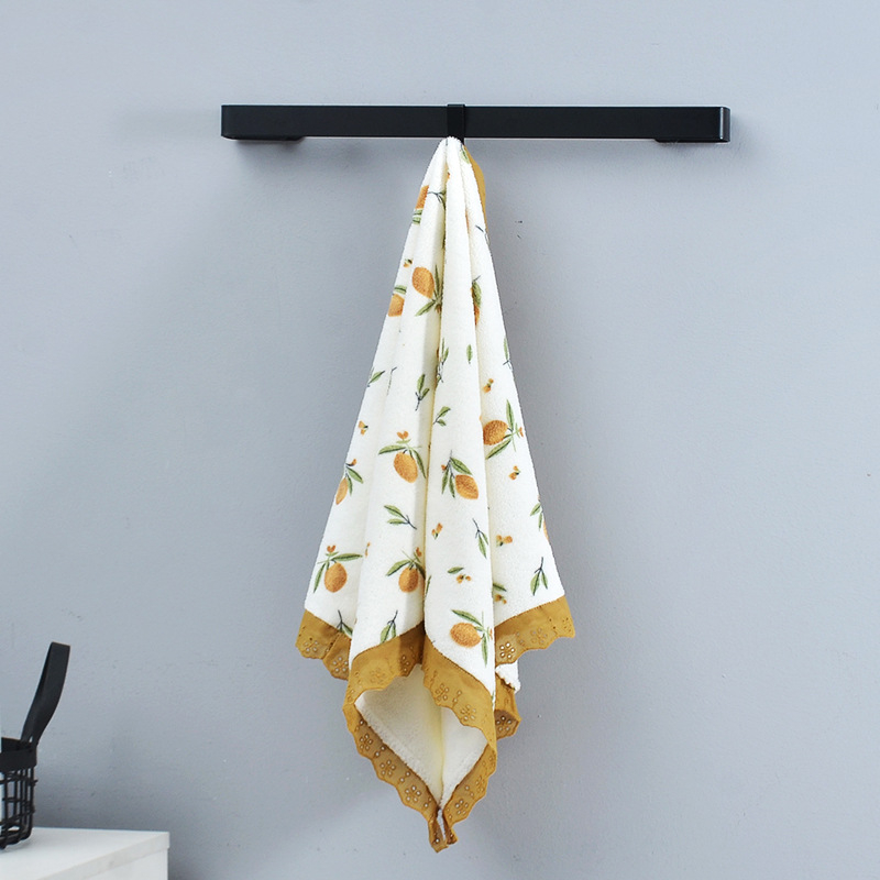 Prosop de baie din fleece coral cu imprimeu floral, 260 g/m², 8 fire, țesătură simplă