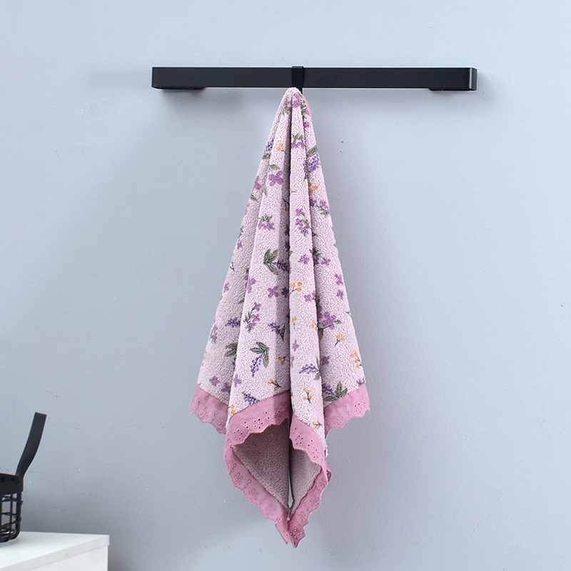 Prosop de baie din fleece coral cu imprimeu floral, 260 g/m², 8 fire, țesătură simplă