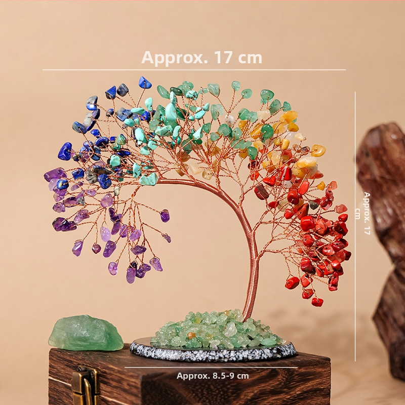 Ametisto kristalo medis, Čakrų ir Gyvenimo medis, Modernus minimalistinis stilius, Pakuotė PP maišelyje