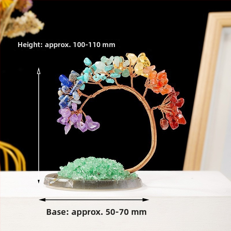 Ametisto kristalo medis, Čakrų ir Gyvenimo medis, Modernus minimalistinis stilius, Pakuotė PP maišelyje