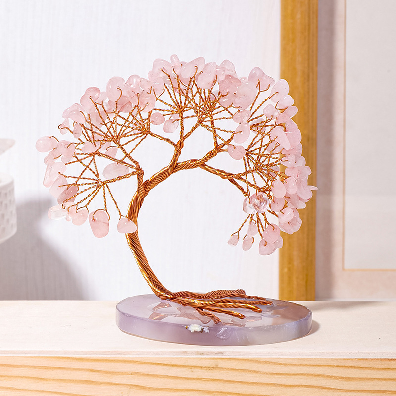 Ametisto kristalo medis, Čakrų ir Gyvenimo medis, Modernus minimalistinis stilius, Pakuotė PP maišelyje