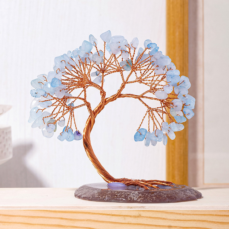 Ametisto kristalo medis, Čakrų ir Gyvenimo medis, Modernus minimalistinis stilius, Pakuotė PP maišelyje