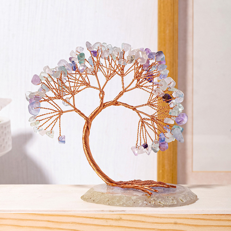 Ametisto kristalo medis, Čakrų ir Gyvenimo medis, Modernus minimalistinis stilius, Pakuotė PP maišelyje