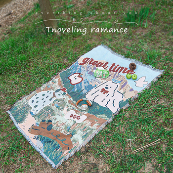 Husă pentru canapea cu ilustrație de desene animate, potrivită pentru canapele secționale, protecție împotriva prafului pentru toate anotimpurile