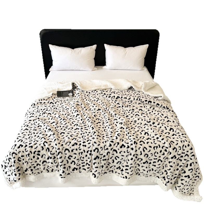 Pătură cu model geometric din poliester, 500–799 g, stil minimalist modern