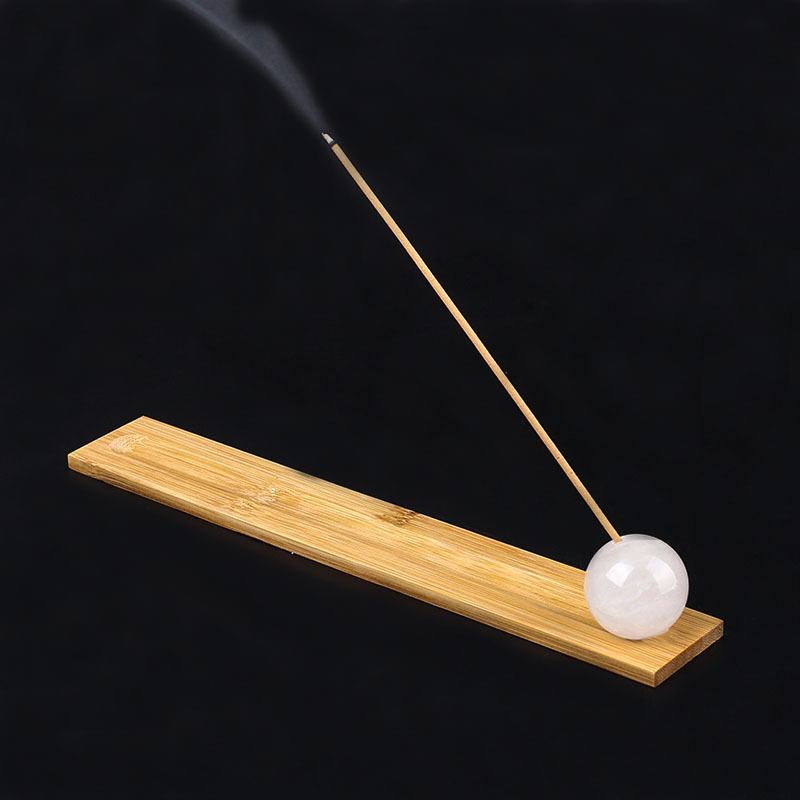 Smilkalų laikiklis iš natūralaus kristalo, kvadratinės formos, lėkštė su kristalo įdėklu, šiuolaikinis minimalistinis dizainas