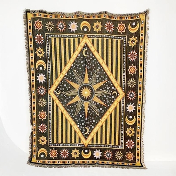 Pamučna deka za kampiranje, boemski stil jacquard, za četiri sezone, težina 800–999 g