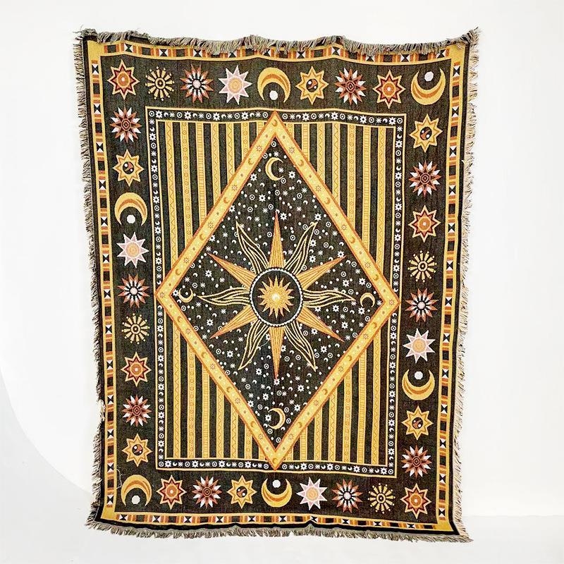 Pamučna deka za kampiranje, boemski stil jacquard, za četiri sezone, težina 800–999 g