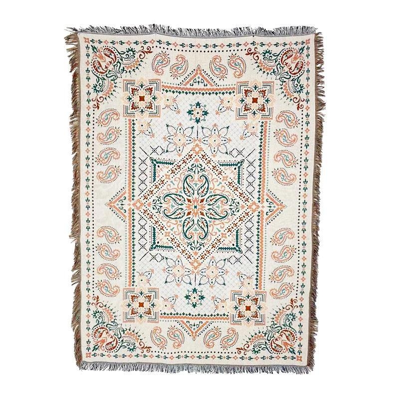 Pamučna deka za kampiranje, boemski stil jacquard, za četiri sezone, težina 800–999 g
