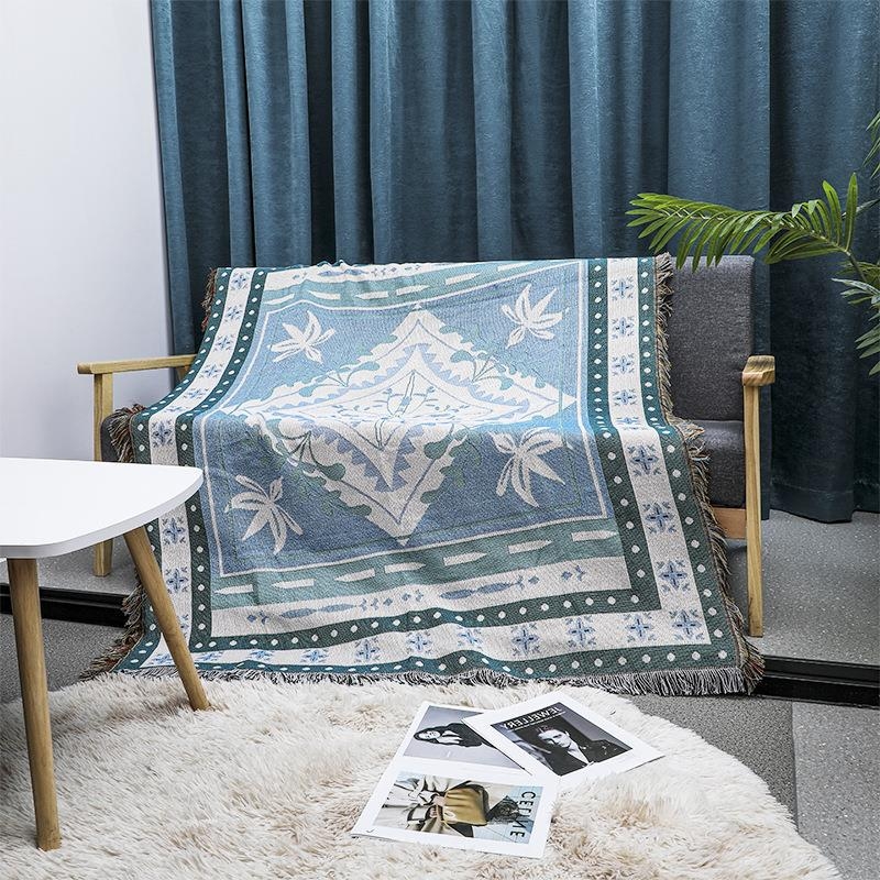 Pamučna deka za kampiranje, boemski stil jacquard, za četiri sezone, težina 800–999 g