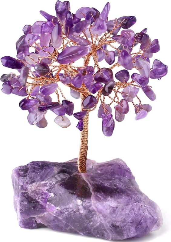 Arbore de cristal de ametist, ornament decorativ din piatră naturală, origine: Donghai County, Lianyungang