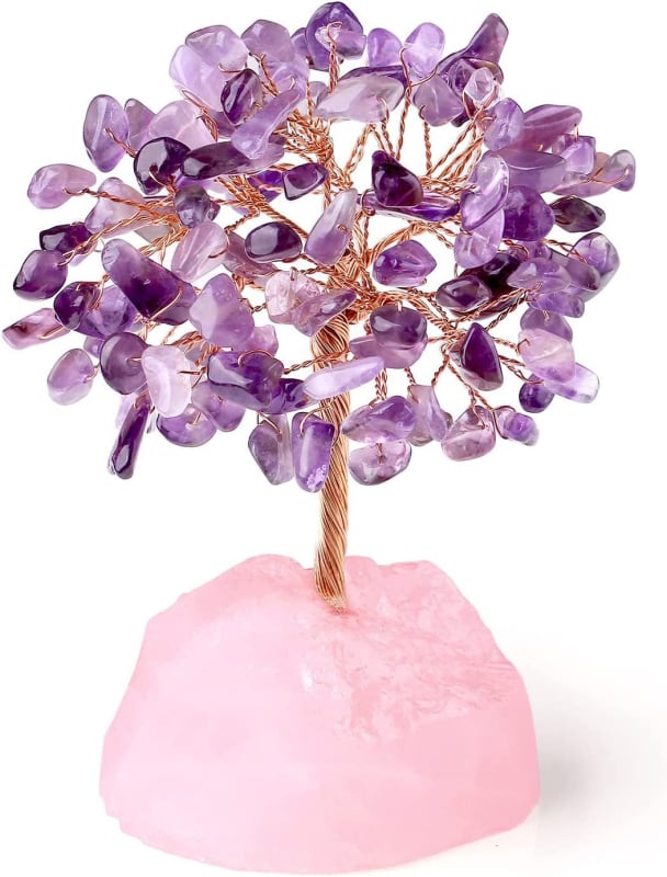 Arbore de cristal de ametist, ornament decorativ din piatră naturală, origine: Donghai County, Lianyungang