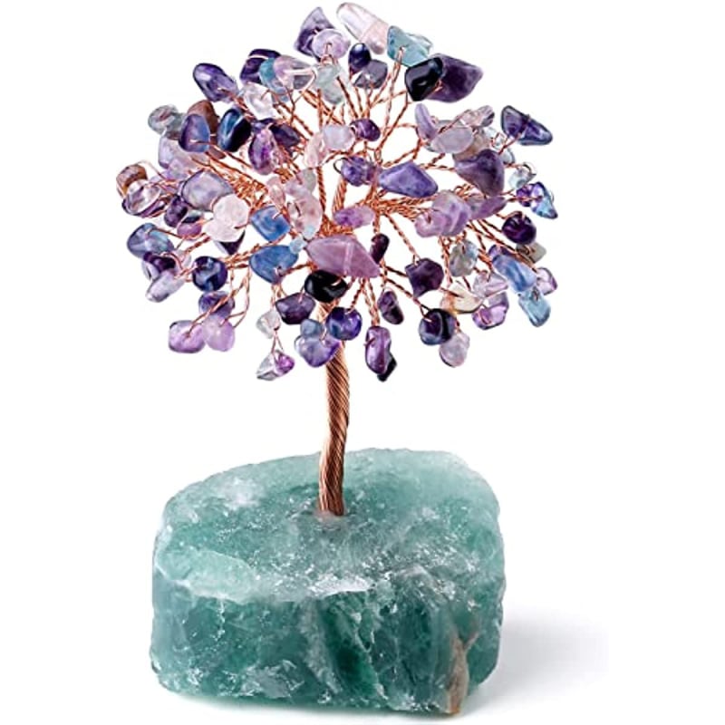 Arbore de cristal de ametist, ornament decorativ din piatră naturală, origine: Donghai County, Lianyungang