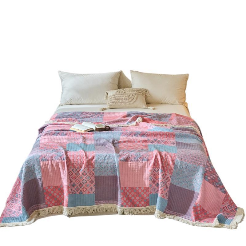 Wan yanshu medvilninė džakardinė antklodė, trijų sluoksnių siūlai, visiems metų laikams, augalų ir gėlių raštas, 300–499 g, retro stilius, pritaikoma