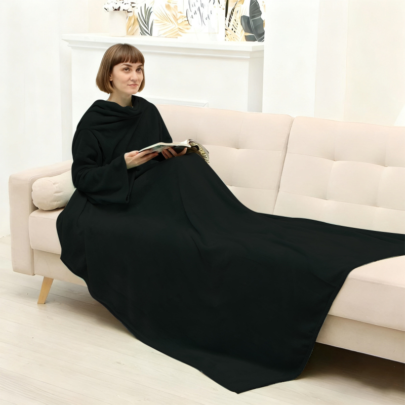 Pătură cu mâneci purtabilă, poliester de iarnă, 230 g, personalizabilă