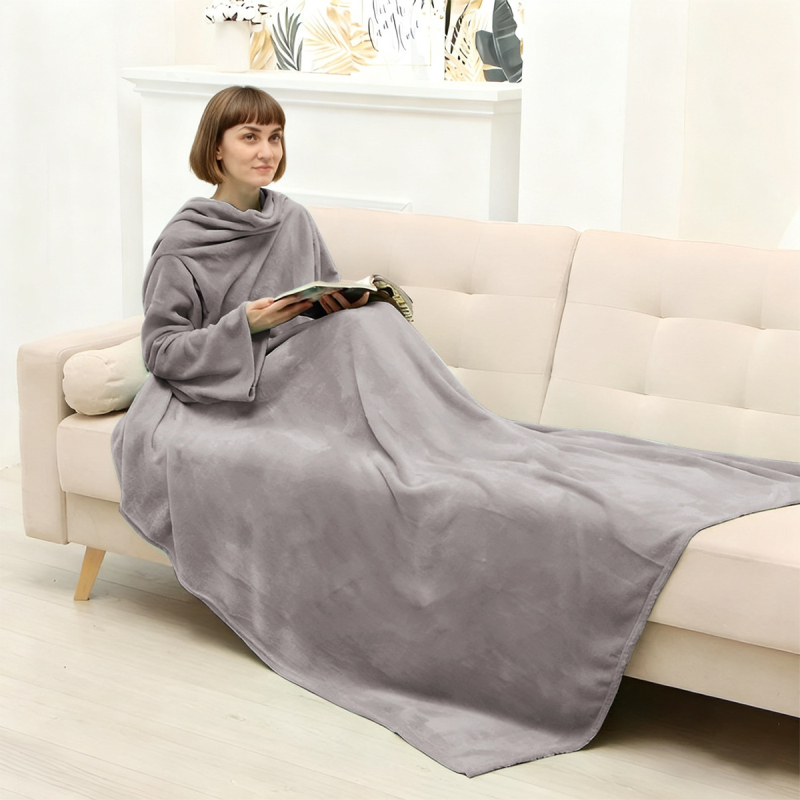 Pătură cu mâneci purtabilă, poliester de iarnă, 230 g, personalizabilă