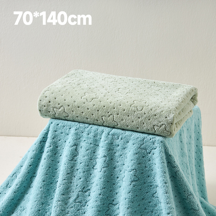 Ouf set kupaonskih ručnika od coral velura, zvjezdani Jacquard, 150D, 320 g, sa šavovima