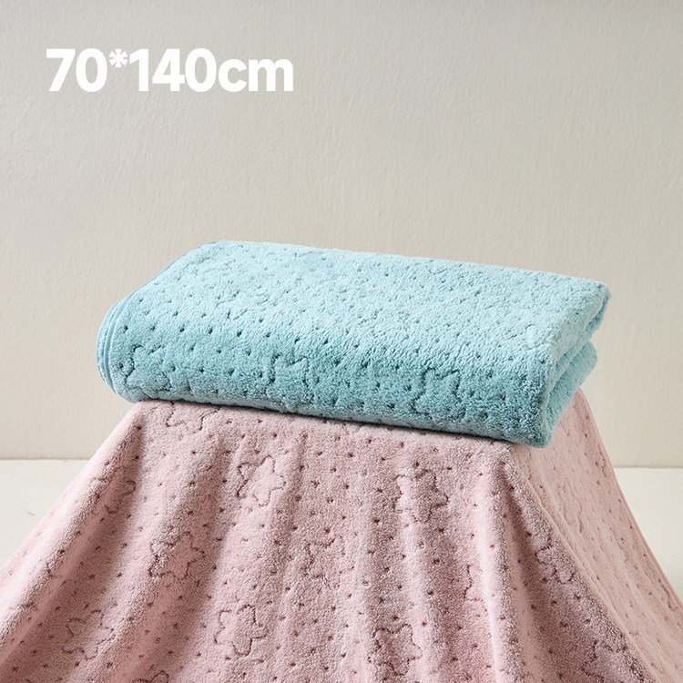 Ouf set kupaonskih ručnika od coral velura, zvjezdani Jacquard, 150D, 320 g, sa šavovima