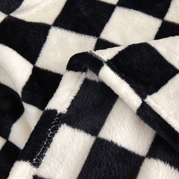 Flanel deka s mrežastim uzorkom, materijal: flanelni fleece, cijelogodišnja upotreba, moderni minimalistički stil