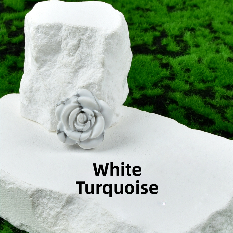 Krištolo neapdirbtas akmuo – rožės graviruota skulptūra, šiuolaikinio minimalistinio stiliaus akmens dekoracijai dovanai