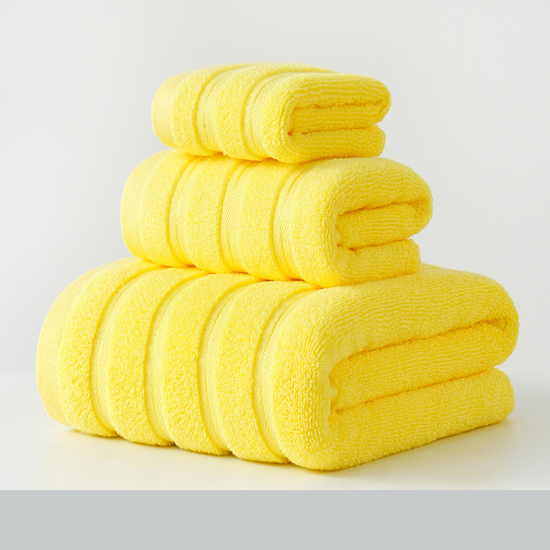 Set de prosoape din bumbac 100% – față și baie, îngroșate, fir 32 pliuri, greutăți 50 g/115 g/450 g, imprimare logo disponibil