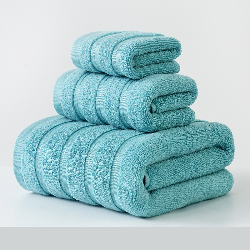 Set de prosoape din bumbac 100% – față și baie, îngroșate, fir 32 pliuri, greutăți 50 g/115 g/450 g, imprimare logo disponibil