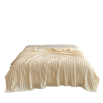 Prugasta coral fleece deka, poliesterska vlakna, 500 g, proljeće i jesen, skupljanje 3%