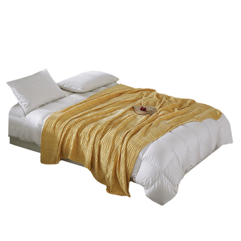 Vaflinio audinio pledas, 50% bambuko pluoštas, 50% medvilnė, Nordic stilius, vasaros naudojimui, svoris iki 300 g