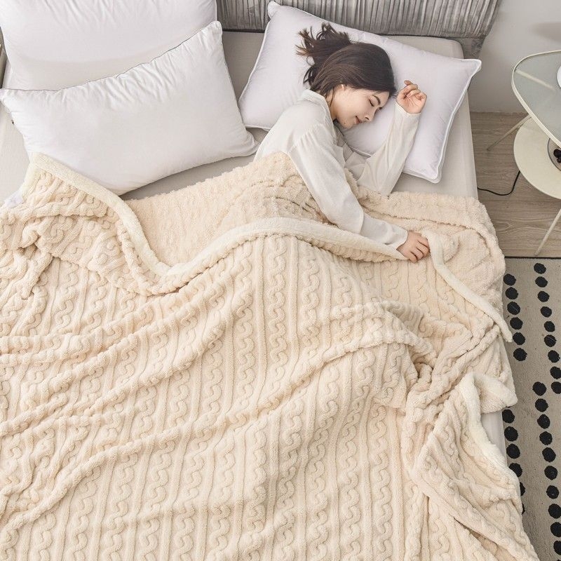 Koral fleece deka, 180 x 200–220 cm, jednobojna, za kauč i krevet