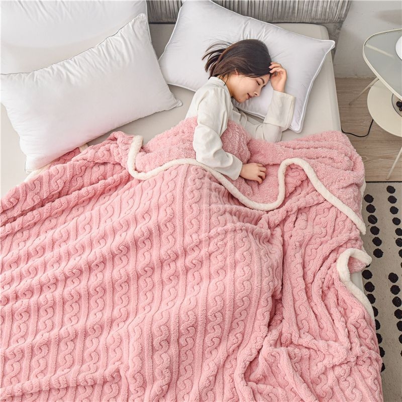 Koral fleece deka, 180 x 200–220 cm, jednobojna, za kauč i krevet