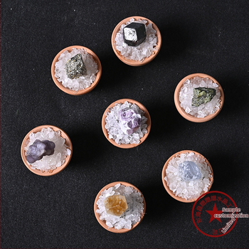 Krištolo medžio stalinis papuošimas su keraminiu vazonu – šiuolaikinis minimalistinis stilius, prekės ženklas Rubbing Crystal