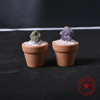 Krištolo medžio stalinis papuošimas su keraminiu vazonu – šiuolaikinis minimalistinis stilius, prekės ženklas Rubbing Crystal